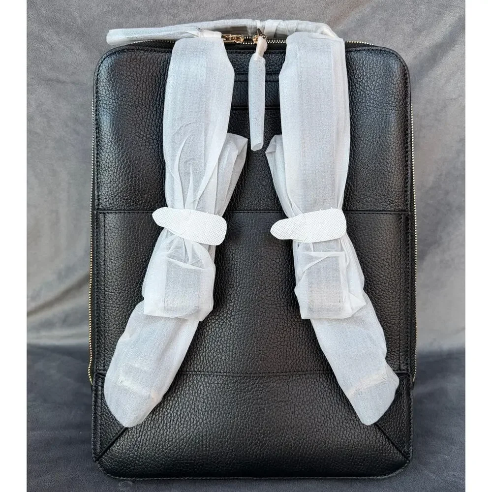 Quince Marlow Italian Leather Laptop Backpack Black NWT